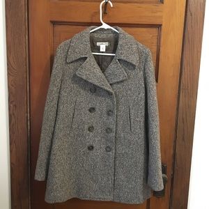J Crew Twead Wool Peacoat- like new! Sz Large Tall